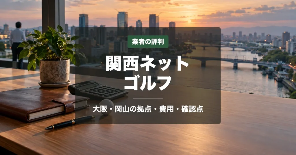 関西ネットゴルフの評判は？大阪・岡山の会員権業者の特徴と確認点