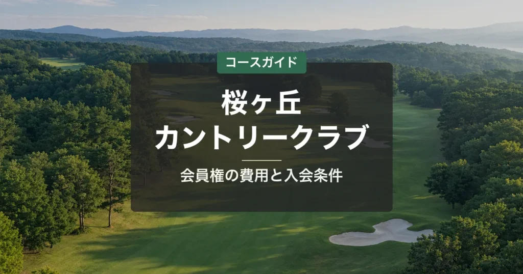 桜ヶ丘カントリークラブの会員権｜名義書換料・年会費・入会条件と買い方