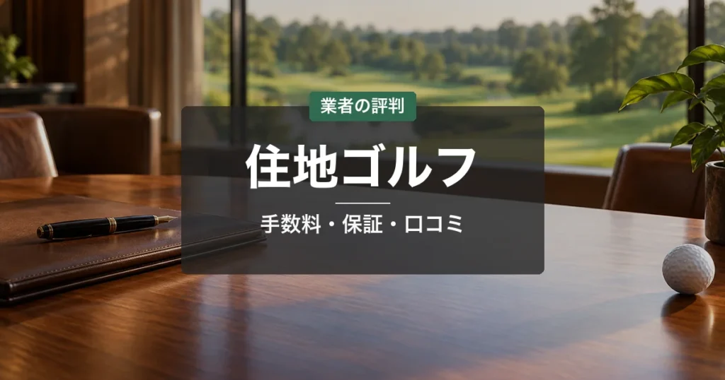 住地ゴルフの評判|手数料・会員権相場の調べ方・運営会社【2026年版】