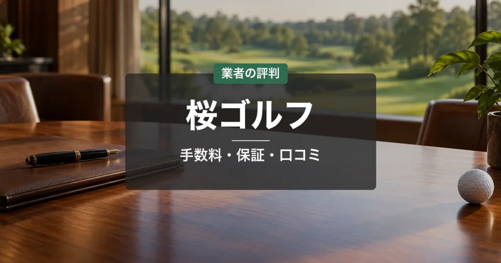 ゴルフ会員権業者「桜ゴルフ」ってどう？評判の確かめ方と手数料